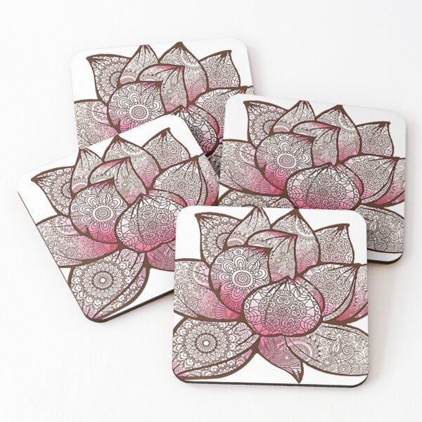 Item preview, Grey namaste mandala lotus watercolor designed and sold by linhkaphung.