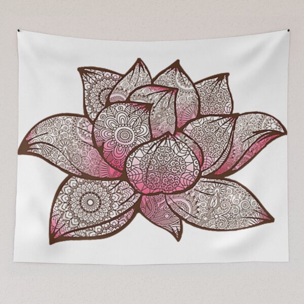 Item preview, Grey namaste mandala lotus watercolor designed and sold by linhkaphung.