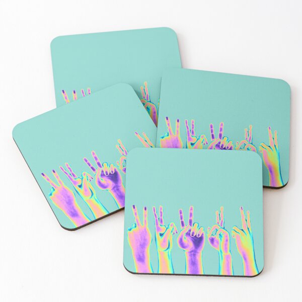 Item preview, Electric Holo Hands making peace sign  designed and sold by dinaaaaaah.