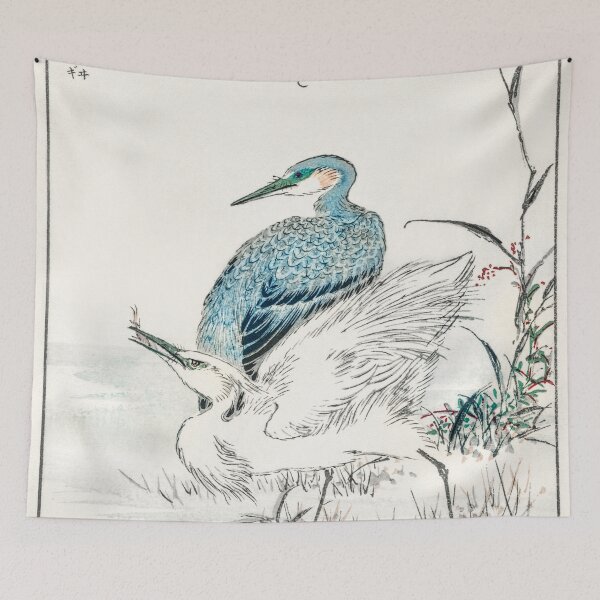Item preview, night heron and little egret illustration 29510389908 designed and sold by Bird-Lore.