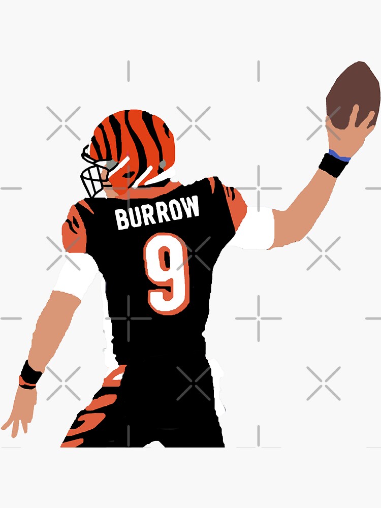 Cincinnati Bengals Joe Burrow Tiger Stripe Merch Sticker for Sale