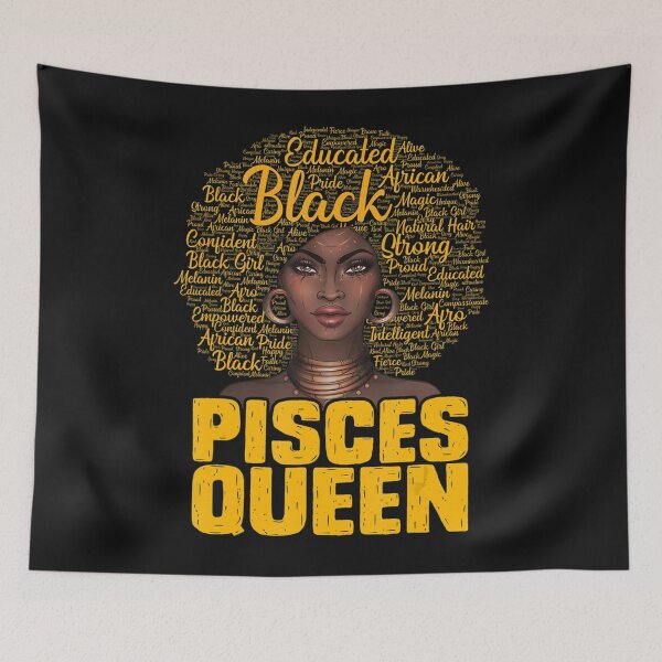 Item preview, Pisces Queen Black Afro Natural Hair designed and sold by PatrykOlszewski.