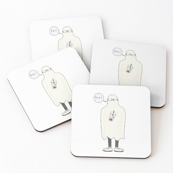 Item preview, Funny Ghost with bubble tea for Halloween designed and sold by yselle.