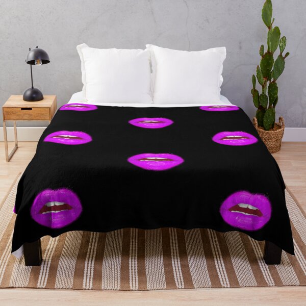 Item preview, Magenta Cute Thick Open Lips Watercolor Painting designed and sold by javes93.