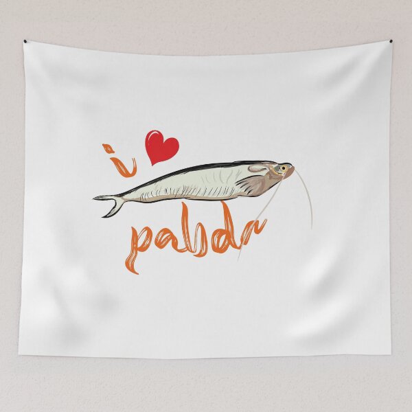 Item preview, I love pabda fish | pabda fish funny t-shirt | I love pabda fish | pabda catfish | ompok catfish  designed and sold by KARTICK DUTTA.