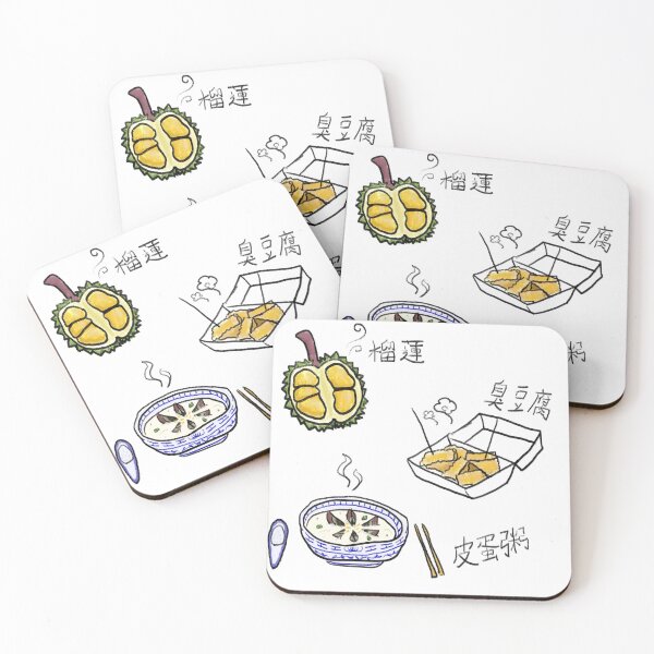 Item preview, Stinky traditional foods sticker pack (colored) designed and sold by citrusapple.