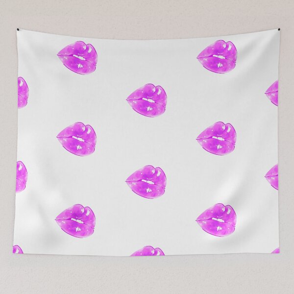 Item preview, Magenta Seductive Thick Lips Watercolor Painting designed and sold by javes93.