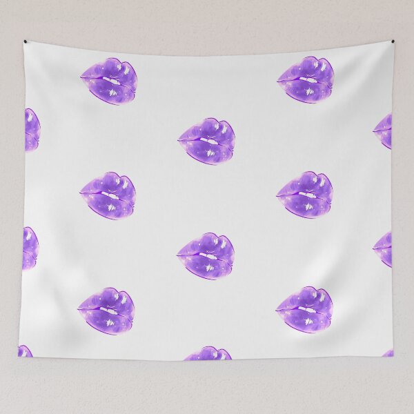 Item preview, Purple Seductive Thick Lips Watercolor Painting designed and sold by javes93.