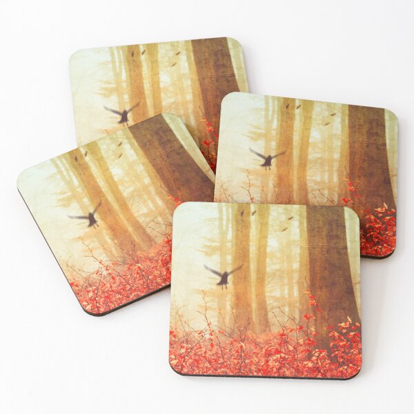 Item preview, Silence - misty forest on an autumn morning designed and sold by Dyrk Wyst Redbubble Shop.
