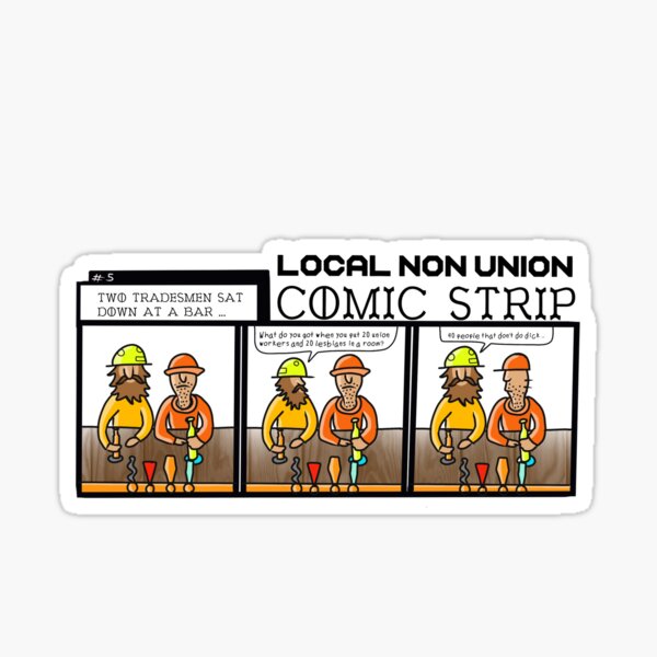 Item preview, Local non union comic strip #5 bar joke designed and sold by Localnonunion.