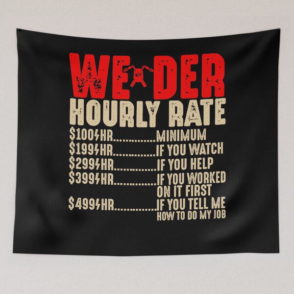 Item preview, Welder Hourly Rate Funny Welding Shirt Gifts For Men designed and sold by mbybdi.