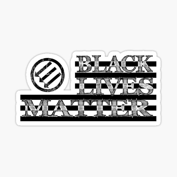 BLM Antifa US Flag (Dark) Sticker