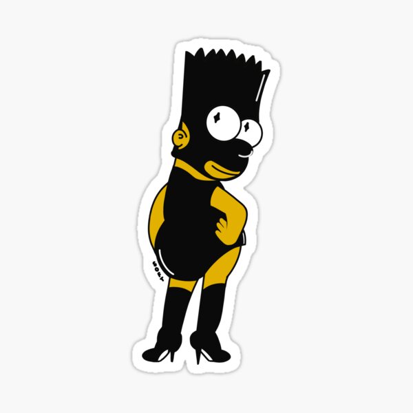 sad boy bart Sticker for Sale by Drayziken