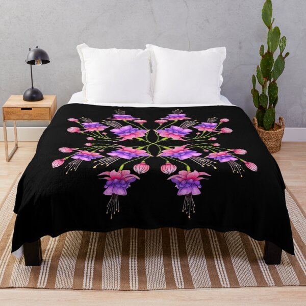 Item preview, Vibrant, Colorful, Symmetrical Fuchsia Flowers designed and sold by Bonnie Shaw.