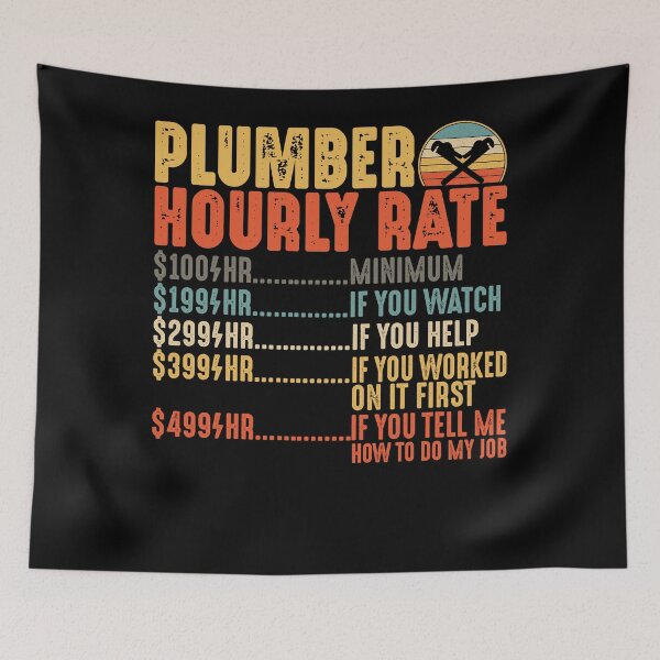 Item preview, Plumber Hourly Rate Shirt Pipes Repairing Fittings Plumbing designed and sold by mbybdi.
