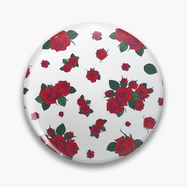 Item preview, Vector scattered red roses and leaves againts white background seamless pattern. designed and sold by jamiesoondesign.