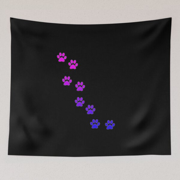Item preview, Animal paw mask purple blue pink cute cats - paw prints designed and sold by MadandMean.