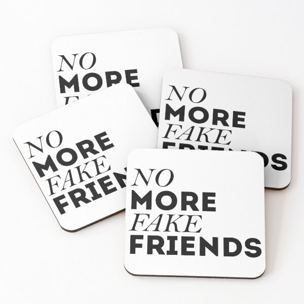 Item preview, NO MORE FAKE FRIENDS Text, Black and White designed and sold by GoosDoos.
