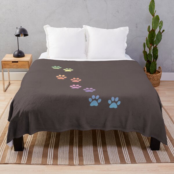 Item preview, Paw prints pastel colors - rainbow designed and sold by MadandMean.
