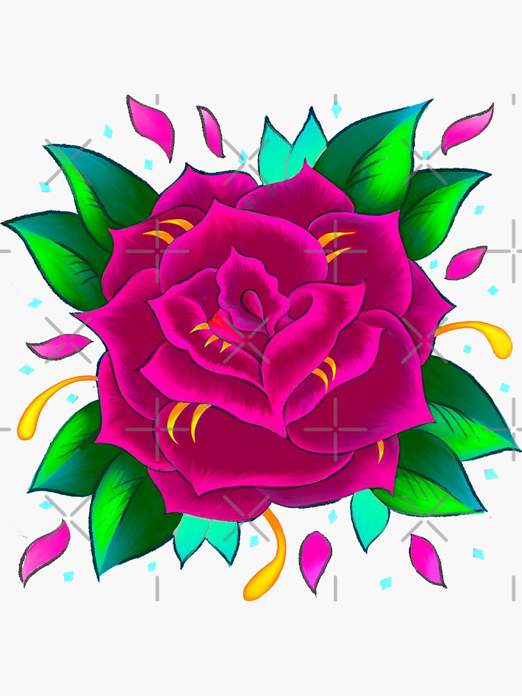 Thumbnail 3 of 3, Sticker, Rose designed and sold by Flickingjane.
