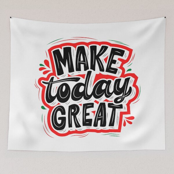 Item preview, MAKE TODAY GREAT - RED AND BLACK designed and sold by OMdesign10.