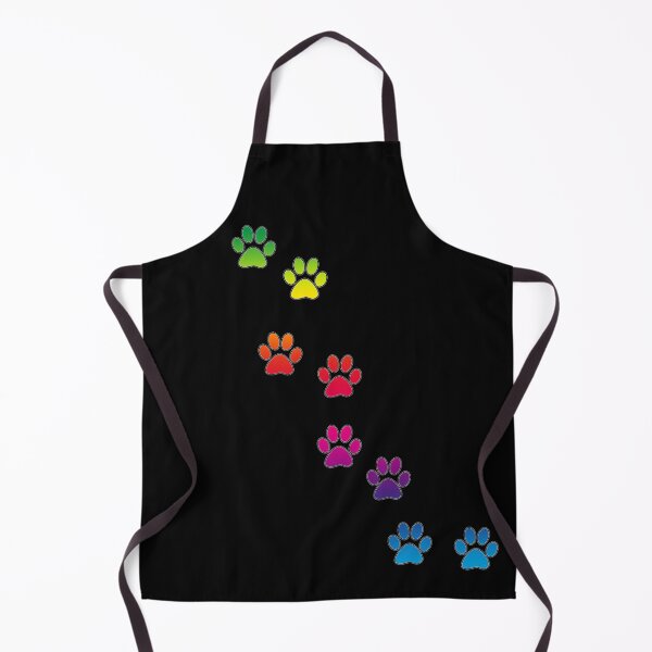 Item preview, colorful paw prints rainbow colors cute cats paw prints designed and sold by MadandMean.