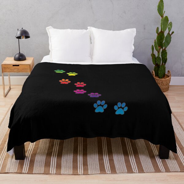 Item preview, colorful paw prints rainbow colors cute cats paw prints designed and sold by MadandMean.