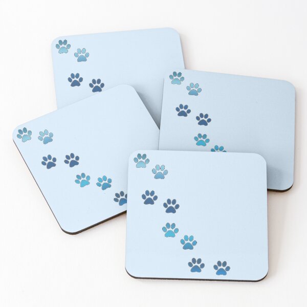 Item preview, Blue animal paw prints designed and sold by MadandMean.