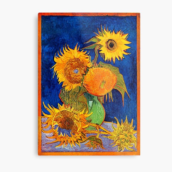 Van Gogh - Vase With Five Sunflowers Metal Print