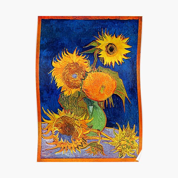 Van Gogh - Vase With Five Sunflowers Poster