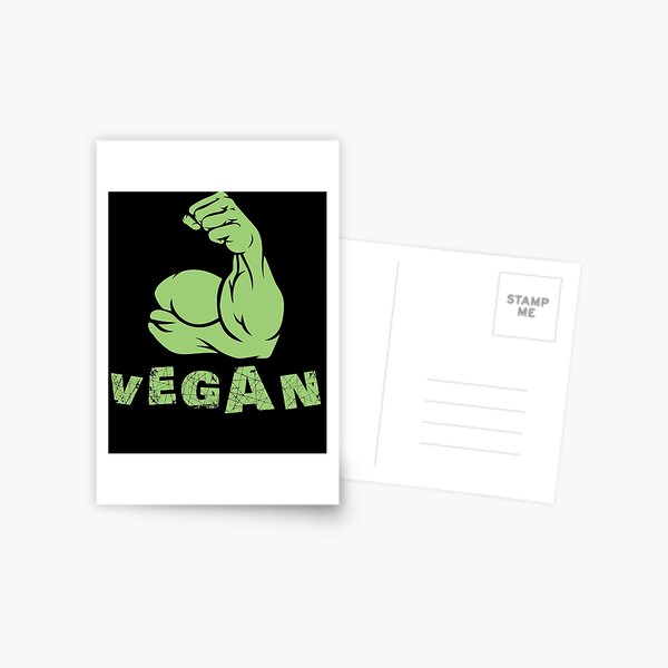 Vegan Gorilla Bodybuilding Power Weights Postcard