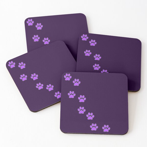 Item preview, Purple paw prints - animal print designed and sold by MadandMean.