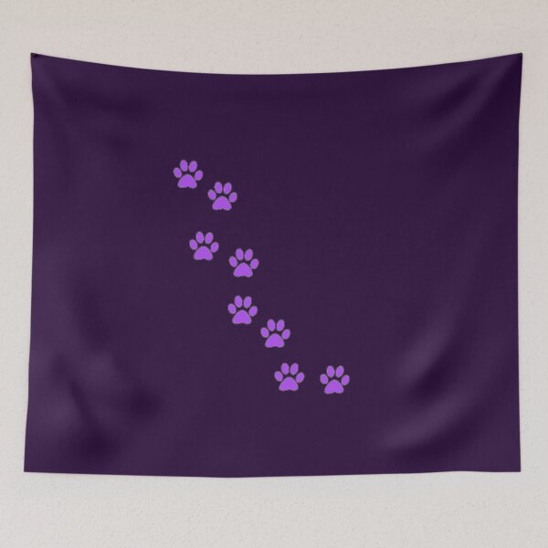 Item preview, Purple paw prints - animal print designed and sold by MadandMean.