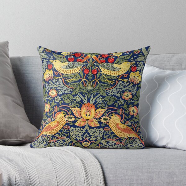William Morris - Strawberry Thief Throw Pillow