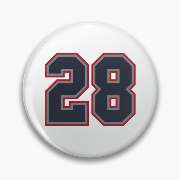 Item preview, 28 Navy Grey Red Sports Number Twenty-Eight designed and sold by HelloFromAja.