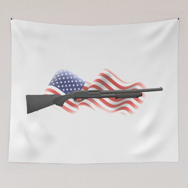 Item preview, Patriotic Black Pump-Action Shotgun designed and sold by NorseTech.