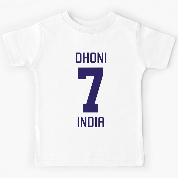 Mahendra Singh Dhoni | 7 | Indian Cricket Jersey Kids T-Shirt