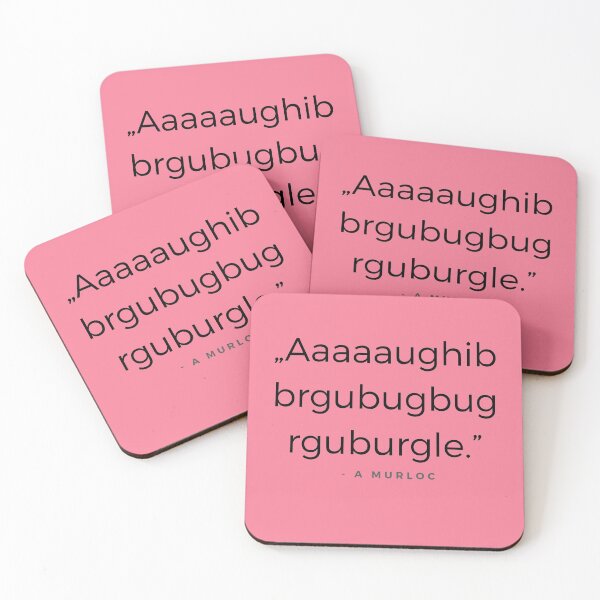 Item preview, Aaaaaughibbrgubugbugrguburgle - Murloc Quote Black Version designed and sold by ubaDesigns.