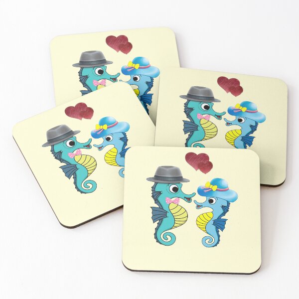 Item preview, Seahorse love couple digital illustration designed and sold by Sonia dutta_art.