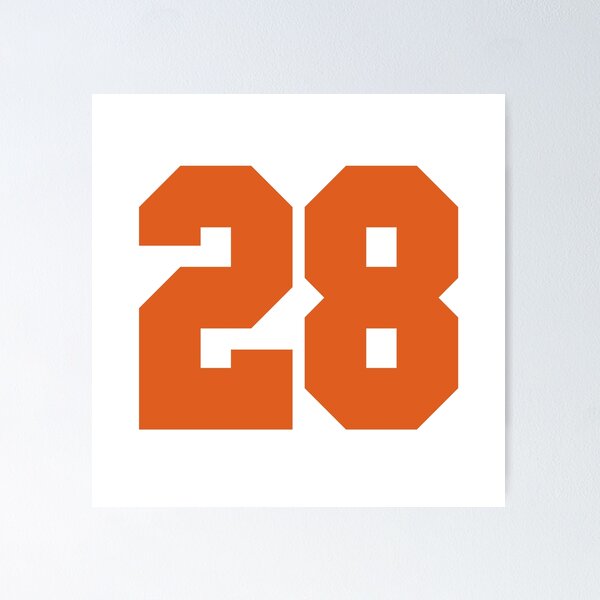 Item preview, 28 Number Cleveland Sports Twenty-Eight Brown Jersey designed and sold by HelloFromAja.