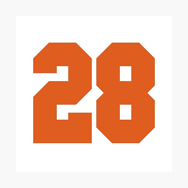Item preview, 28 Number Cleveland Sports Twenty-Eight Brown Jersey designed and sold by HelloFromAja.