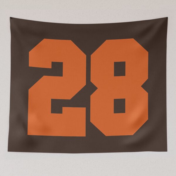 Item preview, 28 Number Cleveland Sports Twenty-Eight Brown Jersey designed and sold by HelloFromAja.
