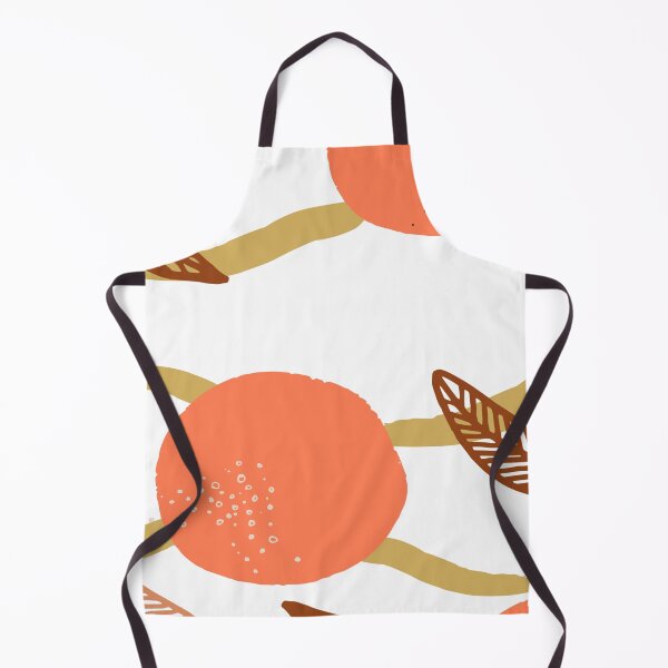 Item preview, Oranges pattern, oranges aesthetic, mid mod print, autumn kitchen decor designed and sold by PompBlossom.