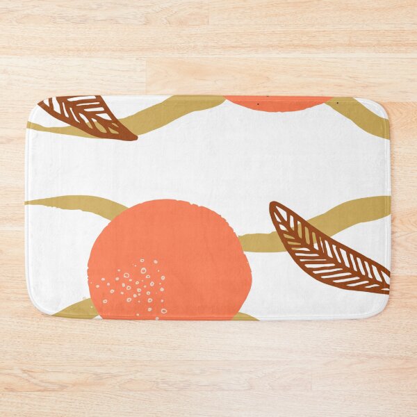 Item preview, Oranges pattern, oranges aesthetic, mid mod print, autumn kitchen decor designed and sold by PompBlossom.