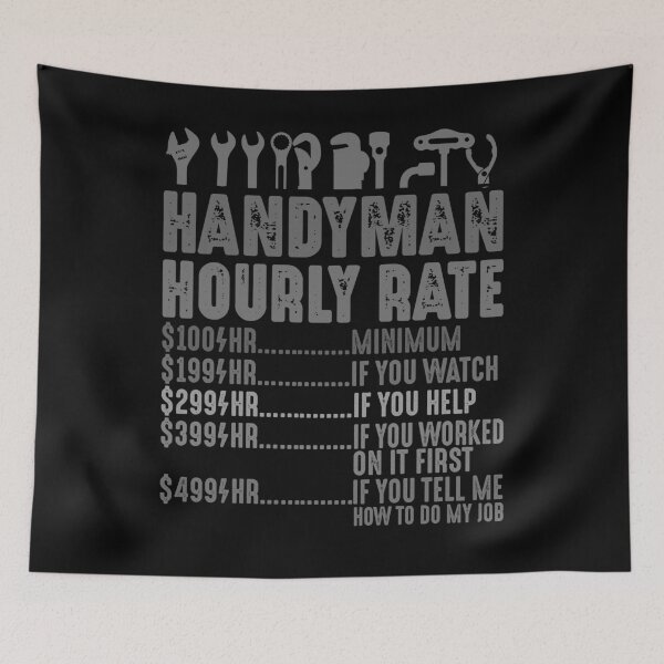 Item preview, Handyman Hourly Rate Shirt Funny Handyperson Gifts designed and sold by mbybdi.
