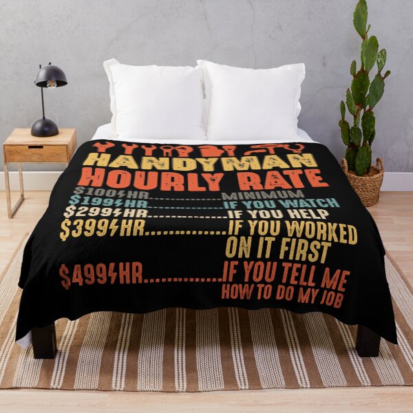 Item preview, Handyman Hourly Rate Funny Gifts Retro Vintage designed and sold by mbybdi.