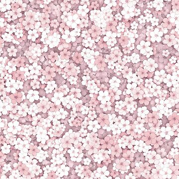 Artwork thumbnail, Falling White Sakura Cherry Blossom by arterialmotive