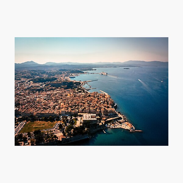 Corfu Kerkira from above Photographic Print