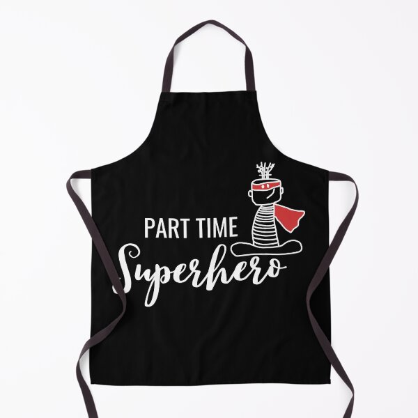 Item preview, Part Time Superhero text with cute character. designed and sold by LaBellCreative.