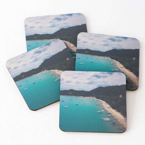 Item preview, Boats in the turquoise bay designed and sold by viknitov.
